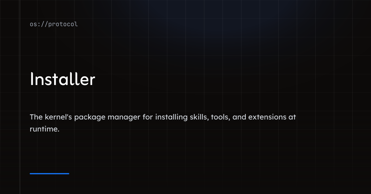 Installer Os Pattern Installer | The Agentic OS Protocol